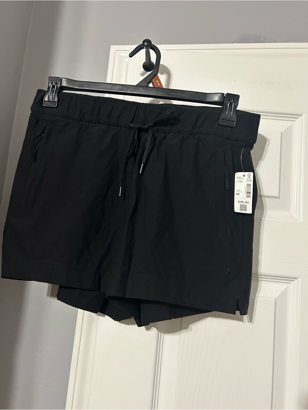 Women’s Black Athletic Drawstring Shorts